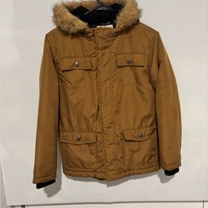 Gymboree Brown Fur-Trimmed Kids Jacket